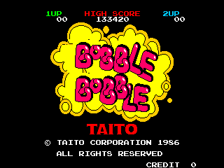 Bubble Bobble title screen
